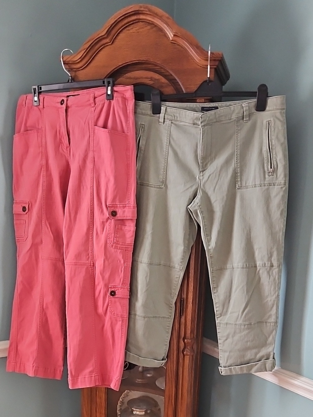 Metrostyle & Tommy Hilifiger Cargo Pants - Pink and Olive